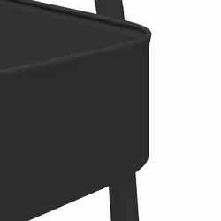 vidaXL Storage Trolley Service Trolley 3-Tier Utility Cart Storage Rack Steel - black - Additional view 6