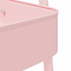 vidaXL Storage Trolley Service Trolley 3-Tier Utility Cart Storage Rack Steel - pink - Additional view 6
