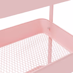 vidaXL Storage Trolley Service Trolley 3-Tier Utility Cart Storage Rack Steel - pink - Additional view 8