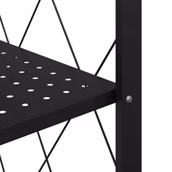 vidaXL Storage Shelf on Wheels Black 71x34x88 cm Steel kitchen shelf - Additional view 7