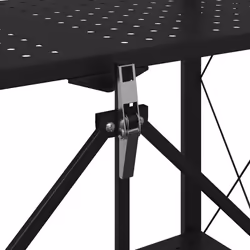 vidaXL Storage Shelf on Wheels Black 71x34x88 cm Steel kitchen shelf - Additional view 8