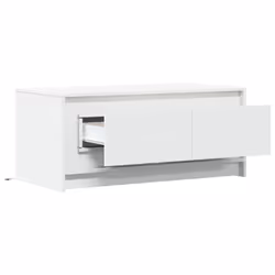 vidaXL Coffee Table with LED Lights Hallway Accent Side Table Engineered Wood - white - Additional view 8