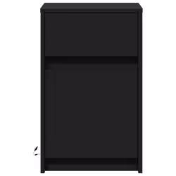 vidaXL Bedside Cabinet with LED Lights Nightstand Engineered Wood - black, 1 pcs - Additional view 5