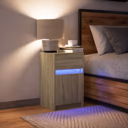 VidaXL 852002 nightstand/bedside table Oak - Additional view 4