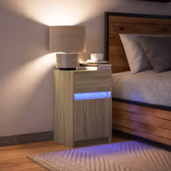 VidaXL 852003 nightstand/bedside table Oak - Additional view 4