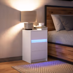 VidaXL 852012 nightstand/bedside table White - Additional view 5