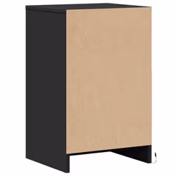 vidaXL Bedside Cabinet with LED Lights Bed Side Table Engineered Wood - black - Additional view 7