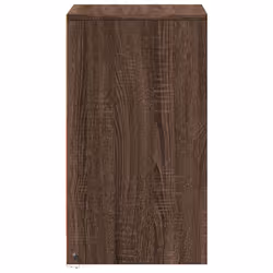 vidaXL Bedside Cabinet with LED Lights Bed Side Table Engineered Wood - brown oak - Additional view 6