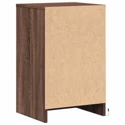 vidaXL Bedside Cabinet with LED Lights Bed Side Table Engineered Wood - brown oak - Additional view 7