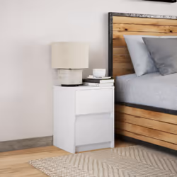VidaXL 852034 nightstand/bedside table White - Additional view 4