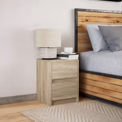VidaXL 852037 nightstand/bedside table Oak - Additional view 4