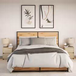 VidaXL 852038 nightstand/bedside table Oak - Additional view 4
