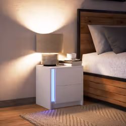 VidaXL 852047 nightstand/bedside table White - Additional view 5