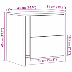 VidaXL 852059 nightstand/bedside table Oak