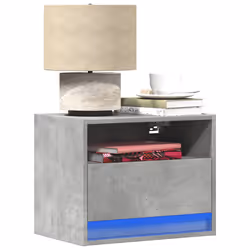 VidaXL 852068 nightstand/bedside table Concrete colour
