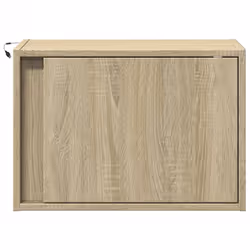 vidaXL Wall-mounted Bedside Cabinets with LED Lights Bed Cabinet - sonoma oak, 1 pcs - Additional view 5