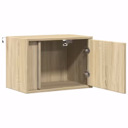 vidaXL Wall-mounted Bedside Cabinets with LED Lights Bed Cabinet - sonoma oak, 1 pcs - Additional view 6