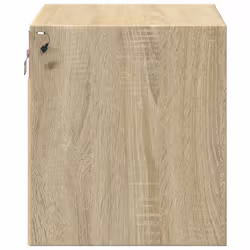 vidaXL Wall-mounted Bedside Cabinets with LED Lights Bed Cabinet - sonoma oak, 2 pcs - Additional view 7