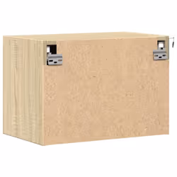 vidaXL Wall-mounted Bedside Cabinets with LED Lights Bed Cabinet - sonoma oak, 2 pcs - Additional view 8