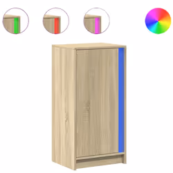 vidaXL Sideboard with LED Side Cabinet Highboard Cupboard Engineered Wood - sonoma oak