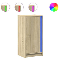 vidaXL Sideboard with LED Side Cabinet Highboard Cupboard Engineered Wood - sonoma oak