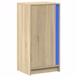vidaXL Sideboard with LED Side Cabinet Highboard Cupboard Engineered Wood - sonoma oak