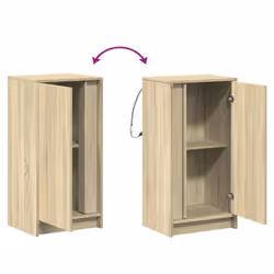 vidaXL Sideboard with LED Side Cabinet Highboard Cupboard Engineered Wood - sonoma oak - Additional view 9