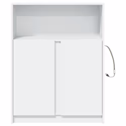 vidaXL Sideboard with LED Side Cabinet Highboard Engineered Wood - white, 77 x 34 x 100 cm - Additional view 5
