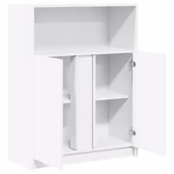 vidaXL Sideboard with LED Side Cabinet Highboard Engineered Wood - white, 77 x 34 x 100 cm - Additional view 8
