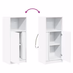vidaXL Sideboard with LED Side Cabinet Highboard Engineered Wood - white, 42.5 x 34 x 100 cm - Additional view 9