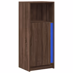 vidaXL Sideboard with LED Side Cabinet Highboard Engineered Wood - brown oak, 42.5 x 34 x 100 cm - Additional view 2