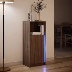 vidaXL Sideboard with LED Side Cabinet Highboard Engineered Wood - brown oak, 42.5 x 34 x 100 cm - Additional view 4