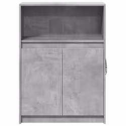 vidaXL Sideboard with LED Cupboard Side Cabinet Highboard Engineered Wood - concrete grey, 72 x 34 x 100 cm - Additional view 5