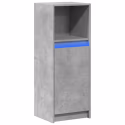 vidaXL Sideboard with LED Cupboard Side Cabinet Highboard Engineered Wood - concrete grey, 38 x 34 x 100 cm - Additional view 2