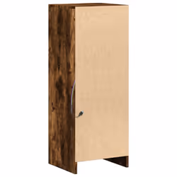 vidaXL Sideboard with LED Cupboard Side Cabinet Highboard Engineered Wood - smoked oak, 38 x 34 x 100 cm - Additional view 7