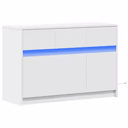 vidaXL TV Cabinet with LED TV Stand Media Unit TV Unit Engineered Wood - white - Additional view 2