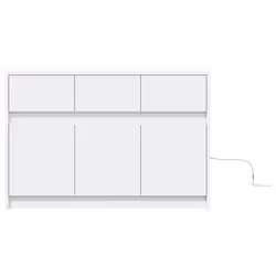 vidaXL TV Cabinet with LED TV Stand Media Unit TV Unit Engineered Wood - white - Additional view 5