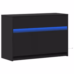 vidaXL TV Cabinet with LED TV Stand Media Unit TV Unit Engineered Wood - black