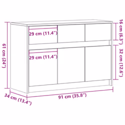 vidaXL TV Cabinet with LED TV Stand Media Unit TV Unit Engineered Wood - sonoma oak - Additional view 3