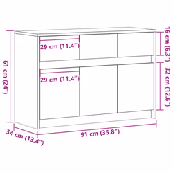 vidaXL TV Cabinet with LED TV Stand Media Unit TV Unit Engineered Wood - smoked oak - Additional view 3