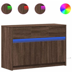 vidaXL TV Cabinet with LED TV Stand Media Unit TV Unit Engineered Wood - brown oak