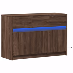 vidaXL TV Cabinet with LED TV Stand Media Unit TV Unit Engineered Wood - brown oak