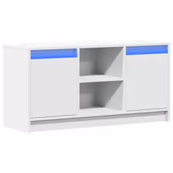vidaXL TV Cabinet with LED TV Stand TV Unit Media Cabinet Engineered Wood - white, 100 x 34 x 50 cm - Additional view 2