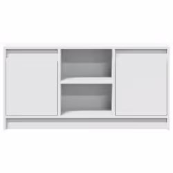 vidaXL TV Cabinet with LED TV Stand TV Unit Media Cabinet Engineered Wood - white, 100 x 34 x 50 cm - Additional view 5