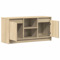 vidaXL TV Cabinet with LED TV Stand TV Unit Media Cabinet Engineered Wood - sonoma oak, 100 x 34 x 50 cm - Additional view 8