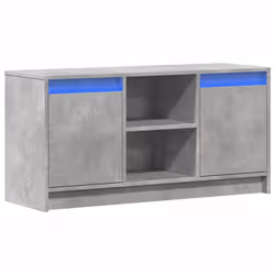 vidaXL TV Cabinet with LED TV Stand TV Unit Media Cabinet Engineered Wood - concrete grey, 100 x 34 x 50 cm - Additional view 2