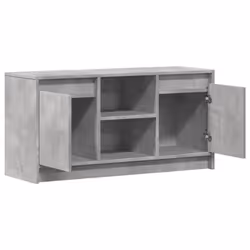 vidaXL TV Cabinet with LED TV Stand TV Unit Media Cabinet Engineered Wood - concrete grey, 100 x 34 x 50 cm - Additional view 8