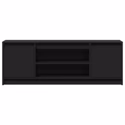 vidaXL TV Cabinet with LED TV Stand TV Unit Media Cabinet Engineered Wood - black, 139.5 x 34 x 50 cm - Additional view 5