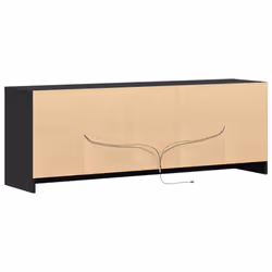 vidaXL TV Cabinet with LED TV Stand TV Unit Media Cabinet Engineered Wood - black, 139.5 x 34 x 50 cm - Additional view 7