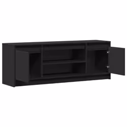 vidaXL TV Cabinet with LED TV Stand TV Unit Media Cabinet Engineered Wood - black, 139.5 x 34 x 50 cm - Additional view 8